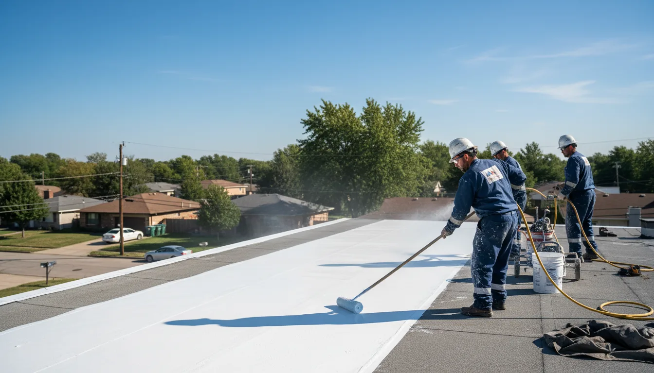 Commercial roof coating in West Alton, MO near me